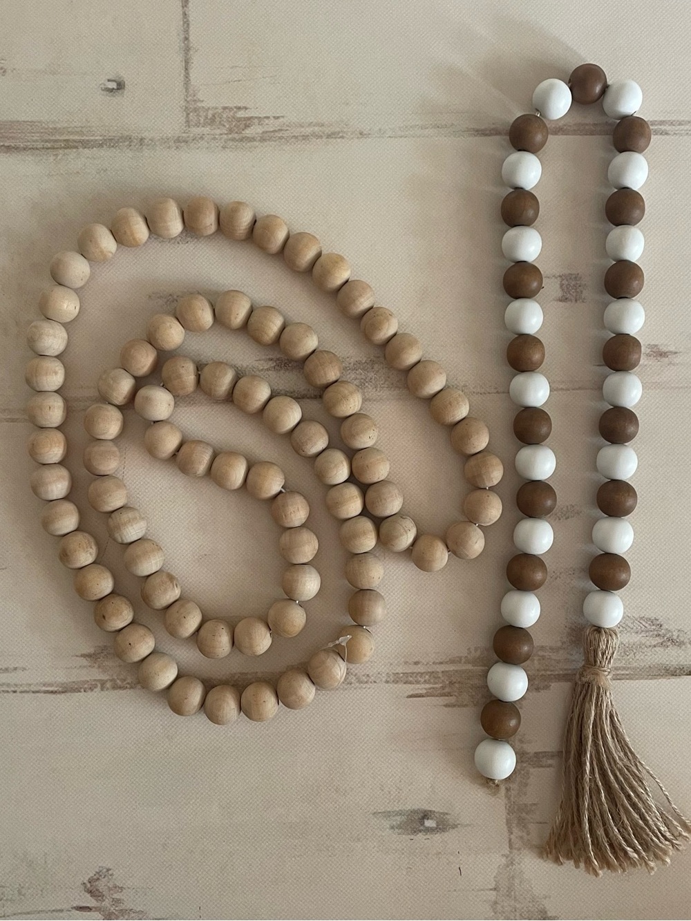 Cottagecore Decorative Wooden Bead Garland Lot - Picture 6 of 8